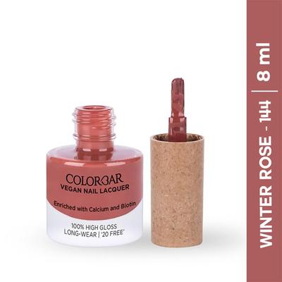 Colorbar Vegan Nail Lacquer-Winter Rose-144 8 ml - Nail Polish