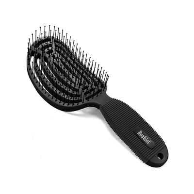 NuWay 4HAIR U.S. Patented Detangler Hair Brush for Men & Women - Iron Black - Detangling DoubleC 1s 1's - Hair Brushes