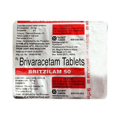 BRITZILAM 50 Tablet 15's - Epilepsy/Convulsion-Ant