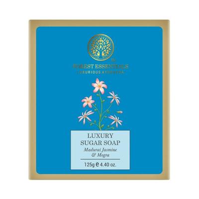 Forest Essentials Luxury Sugar Soap Madurai Jasmine & Mogra Handmade Soap 125 gm - Soaps