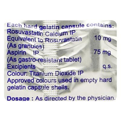 Rosave A 10/75mg Capsule 10'S - High Cholesterol-Dys