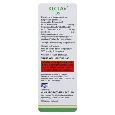 Klclav Ds Oral Suspension 30ml - Bacterial Infections-Pen