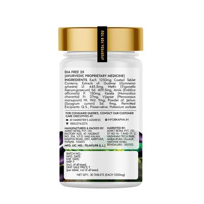 Kapiva Dia Foods Dia Free 2X Tablets 30's - Personal Care (Ayush)