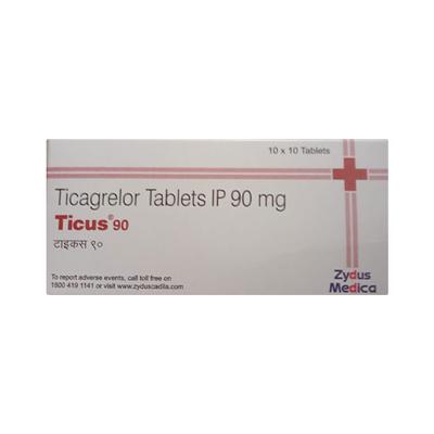 TICUS 90mg Tablet 10's - Blood Clot-Ant