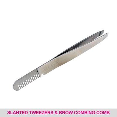 Vega 2 In 1 Brow Groomer And Tweezer (TWE - 01) 15 gm - Tweezers