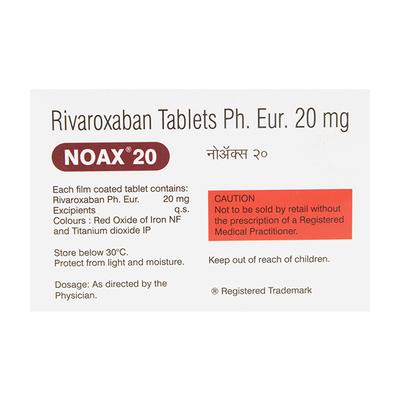 NOAX 20 Tablet 15's - Blood Clot-Ant