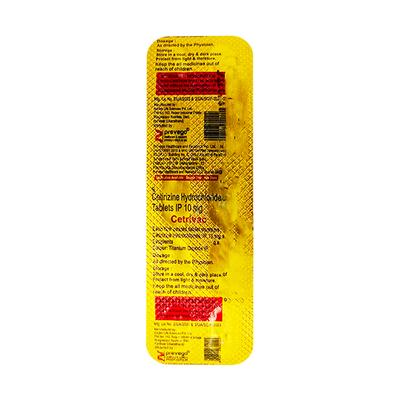 CETRIVAC Tablet 10's - Allergies-Ant
