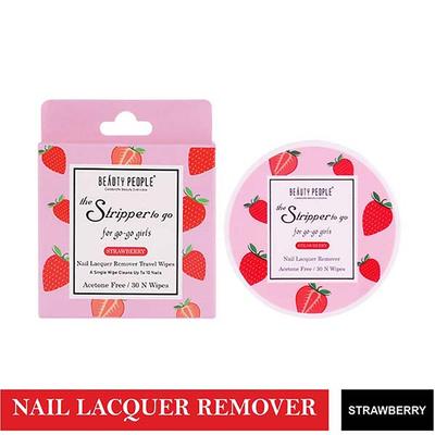Beauty People The Stripper To The Go Nail Polish Remover Strawberry 30 gm - Nail Polish Remover