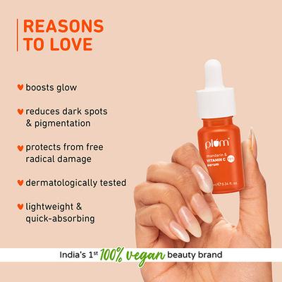 Plum 15% Vitamin C Face Serum, Boosts Glow, Dark Spots and Hyperpigmentation 10ml - Face Serum