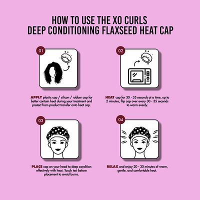 Xo Curls Deep Conditioning Microwavable Cap with Flax Seeds 1's - Hair Masks & Packs