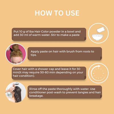 Iba Hair Colour Henna Based For Women , Dark Brown 70 gm - Henna