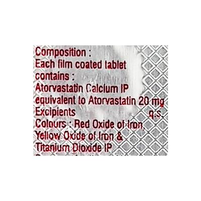 Atorec 20mg Tablet 10'S - High Cholesterol-Dys