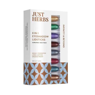 Just Herbs 8 In 1 Eye Shadow Lidsticks With Kumkumadi + Rice Starch , Infinity & Beyond 12gm - Eye Shadow Palettes