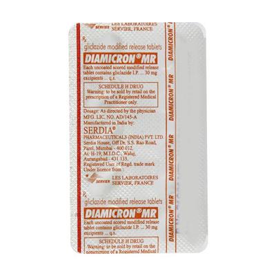 Diamicron MR 30mg Tablet 10'S - Diabetes-Ant