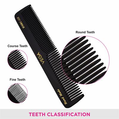 Vega Graduated Dressing Hair Comb for Men and Women, Black (VC2HMBC-121) 2's - Hair Combs