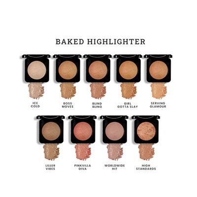 PAC Baked Highlighter 06 Serving Glamour 7.5 gm - Highlighters & Illuminators