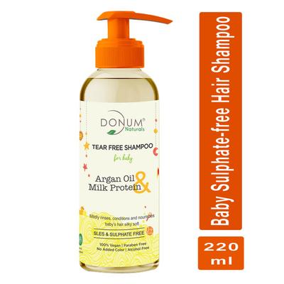 Donum Naturals Baby Tear Free Shampoo - Argan Oil & Milk Protein 220 ml - Baby Shampoo