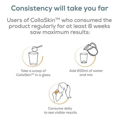 Hk Vitals Truebasics Collaskin, Marine Collagen Peptides for Youthful Glowing Skin, Orange 200 gm - Hair & Skin