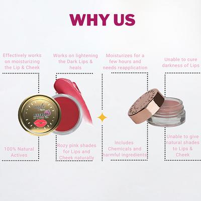 Aegte Organics Lip and Cheek Tint Balm (Rosy Pink) 15 gm - Lip Stains & Tints