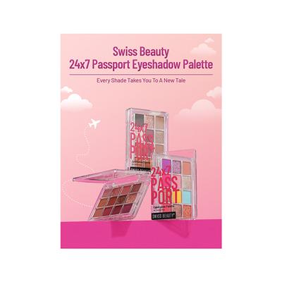 Swiss Beauty 24-7 Passport Eyeshadow Palette Shade- Grand Arrival 4.5 gm - Eye Shadow Palettes