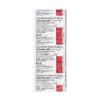 Cefoclox 200mg Tablet 10'S - Bacterial Infections-Cep