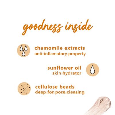 Plum Chamomile and White Tea Brighten-Up Face Scrub 75gm - Face Scrubs