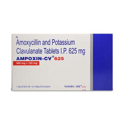 Ampoxin CV 625mg Tablet 10'S - Bacterial Infections-Pen