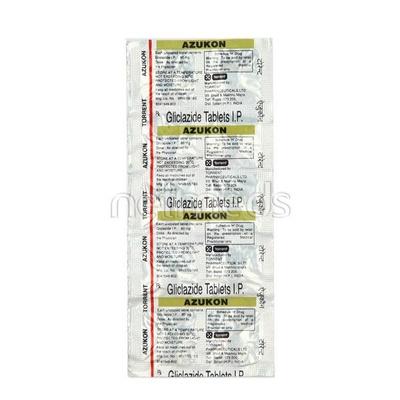 Azukon 80mg Tablet 10'S - Diabetes-Ant