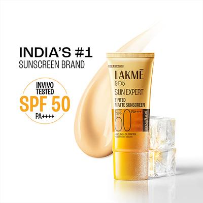 Lakme Tinted Sunscreen SPF 50 PA +++ UVA/B Protection, for All Dry, Oily, Normal Skin 50 ml - Face Sunscreen