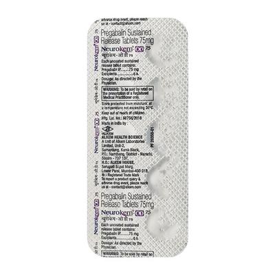 Neurokem OD 75 Tablet 10'S - Neuropathic Pain-Dru