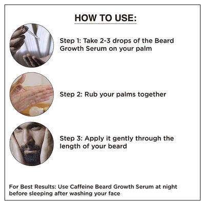 The Man Company Caffeine Beard Growth Serum 30 ml - Beard Oil