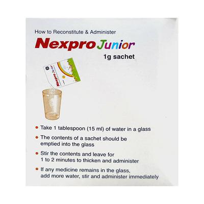Nexpro Junior Tangy Orange Flavour Sachet 1gm - Ulcer/Reflux/Flatulence-Aaa