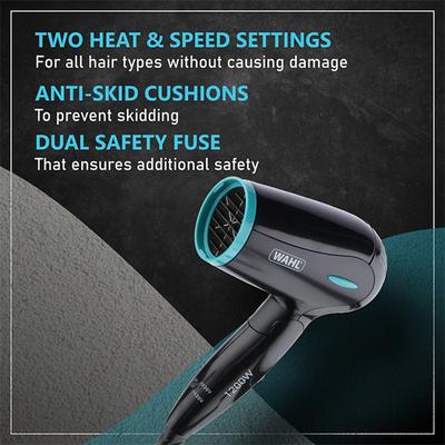 Wahl Portable Hair Dryer - Black - Hair Dryers