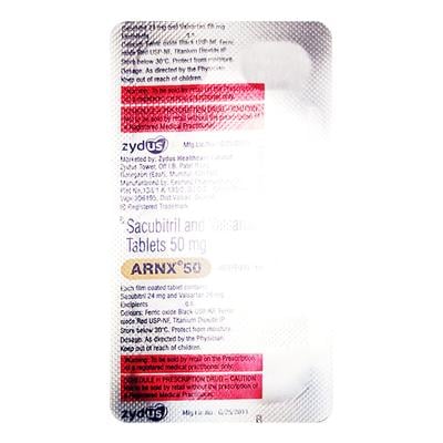 ARNX 50 Tablet 10's - Heart Failure-Ang