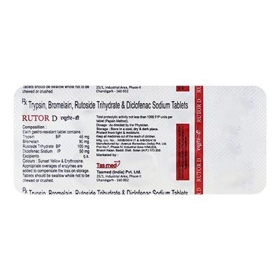 RUTOR D Tablet 10's - Pain relief-Ant