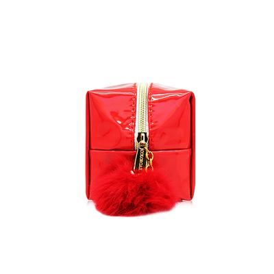 Colorbar Pom Pom Makeup Pouch - (Red) 1's - Makeup Bags & Cases