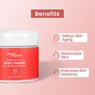 Earth Rhythm Rice Water & Kombucha Body Yogurt 100 gm - Body Butter