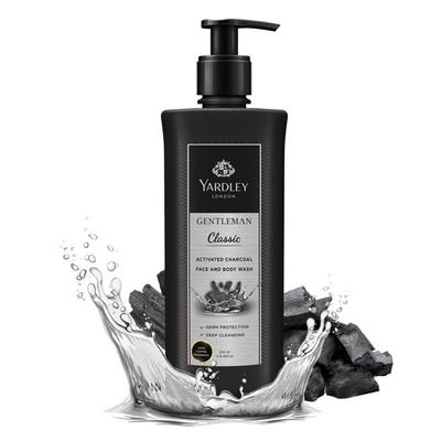 Yardley London Gentleman Classic, Activated charcoal Face And Body Wash 250ml - Shower Gels & Body Wash