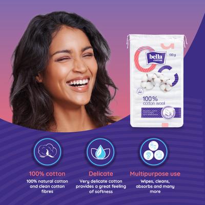 Bella Cotton Wool 50 gm - Cotton Buds & Balls