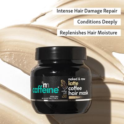 Mcaffeine Naked & Raw Latte Coffee Hair Mask 200 gm - Hair Masks & Packs