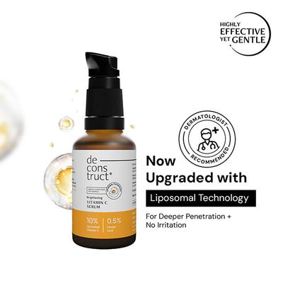Deconstruct 10% Vitamin C Serum for Brightening Liposomal Technology for Visible Glow (30 ml) - Face Serum