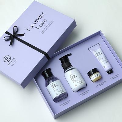 Brillare Lavender Love Gift Box - Lavender Body Wash, Lavender Body Scrub, Lavender Bath Salt, Lavender Hand Cream 900gm 1's - Bath Kits & Sets