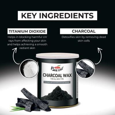 Bee One Charcoal Milky Wax 800 gm - Shaving & Hair Removal