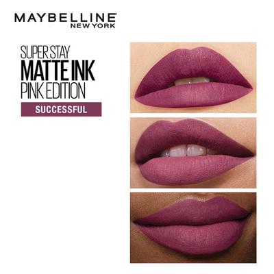 Maybelline New York Super Stay Matte Ink Liquid Lipstick x Pinks Edition, 165 Successful 5 ml - Lipsticks