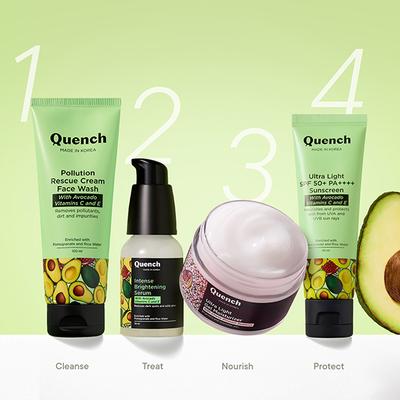 Quench Botanics Bravocado SPF 50+ PA++++ Sunscreen Gel, Korean Skin Care 50 ml - Face Sunscreen