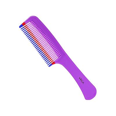 Vega Tail Hair Comb/Rat Tail Comb- Long Head with Long Tail for Men and Women, (1222), 15g - Hair Combs
