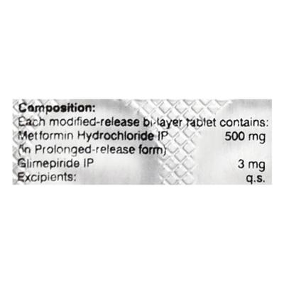 GLIMIPREX MF 3/500 Tablet 10's - Diabetes-Ant