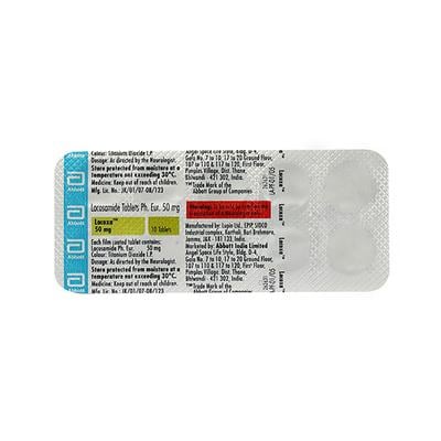 Lacoxa 50mg Tablet 10'S - Epilepsy/Convulsion-Ant
