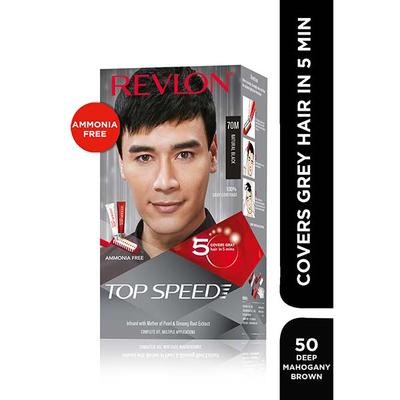 Revlon Top Speed Hair Color For Men - Natural Black 70M with Outrageous Conditioner 270 ml - Crème