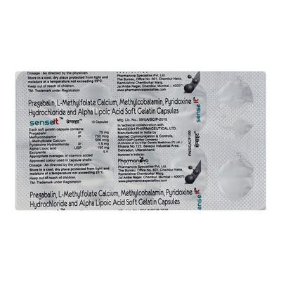 SENSEIT Capsule 10's - Neuropathic Pain-Dru